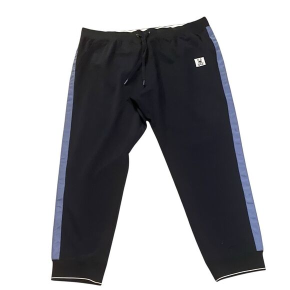 Psycho Bunny Blue Sweat Pants Stripe Logo Drawstring Joggers 4XLT - Picture 1 of 5